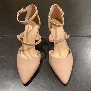 Antonio Melani Suede Double Strap Block Heels